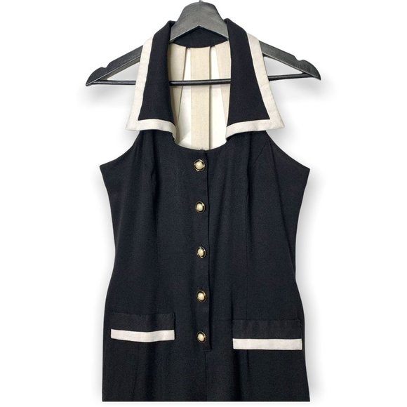 Vintage 90s Scarlett Halter Button Up Jumpsuit Small - Picture 2 of 7